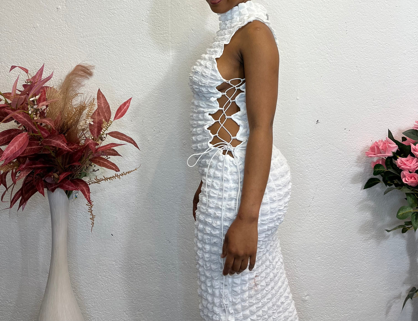 ROBE ALICIA - LACÉE, TEXTURÉE ET AJUSTABLE