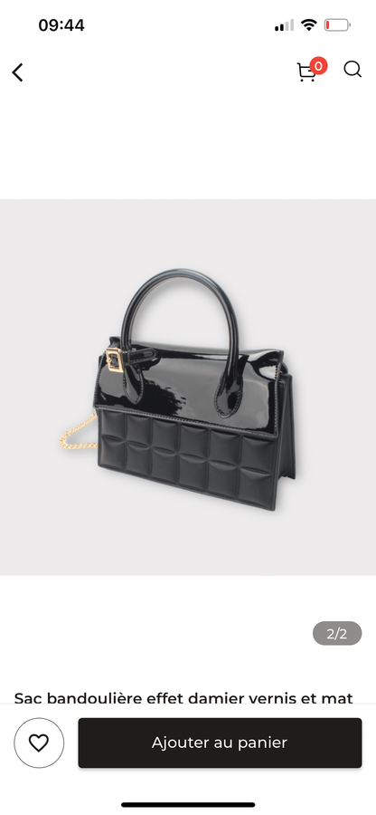 Sac vernis et mat noir