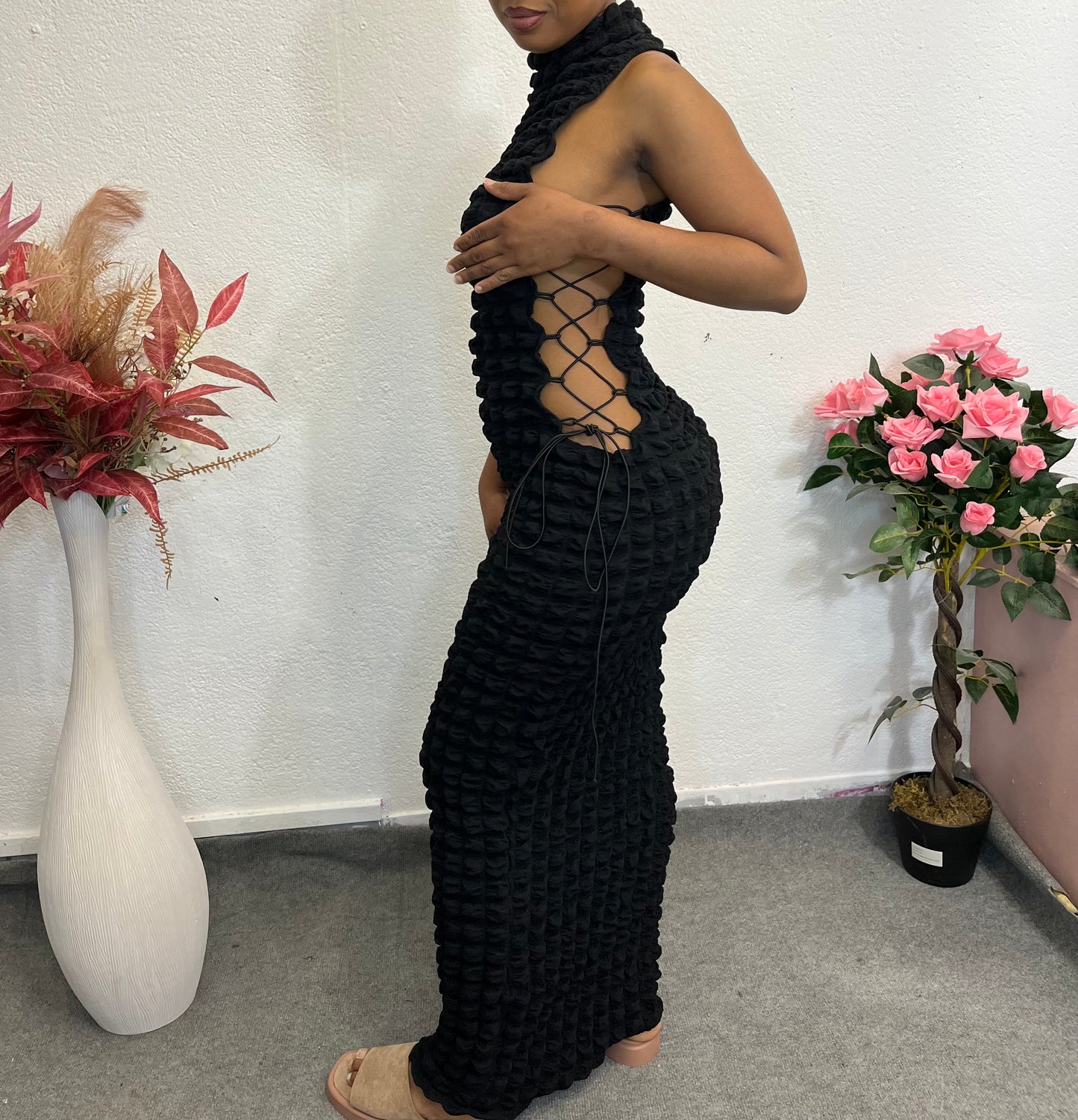 ROBE ALICIA - LACÉE, TEXTURÉE ET AJUSTABLE