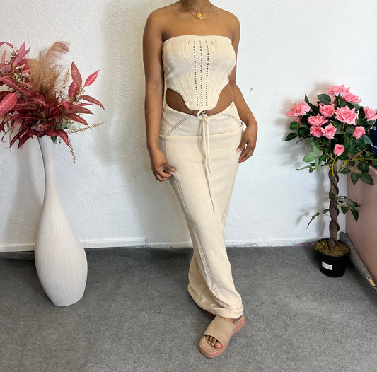ENSEMBLE BEIGE TRICOTÉ SOLEA