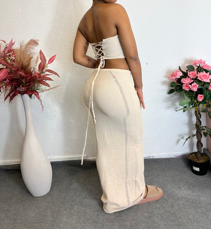 ENSEMBLE BEIGE TRICOTÉ SOLEA